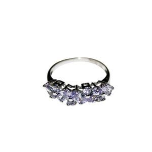 Size 6 - Vintage Sterling Silver Purple Gemstone Ring